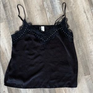 Satin lace cami